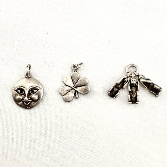 Vintage Whimsical Sterling Silver 925 Charm Bundle - Lot of 3 - Picture 1 of 10